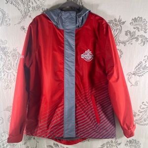 NFL Superbowl Jacket Womens
Large‎ Red 2017 Houston Hooded
Windbreaker